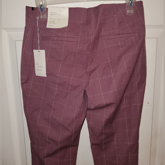 NWT A New Day Side Zip Grid Pattern High Rise Skinny Ankle Pants - Picture 8 of 10